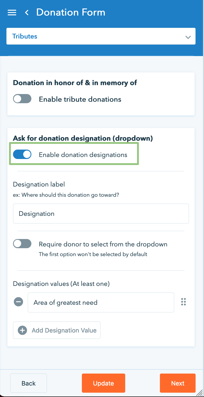 Can I change what the text is on the donation button? : DonorView