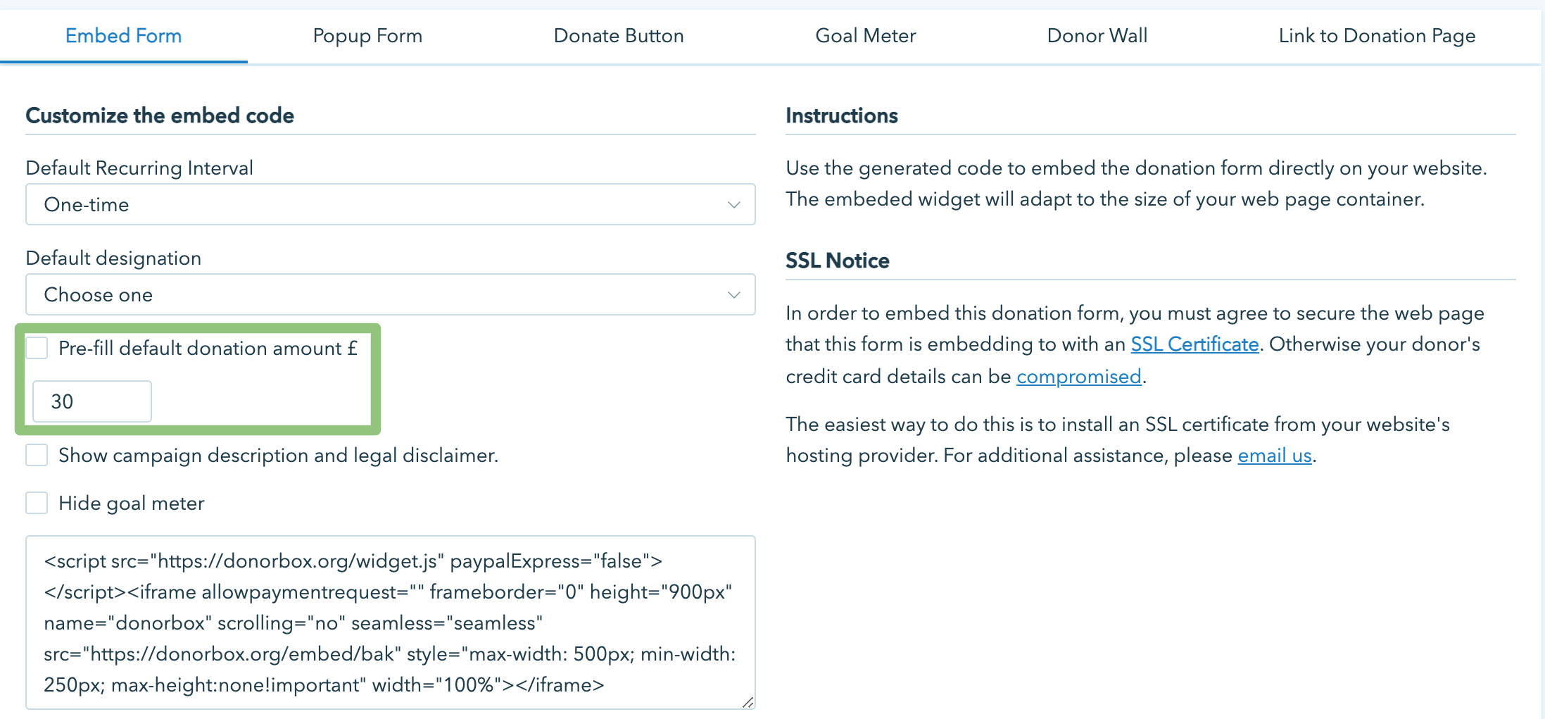 Can I embed my donation form in an email? – Donorbox