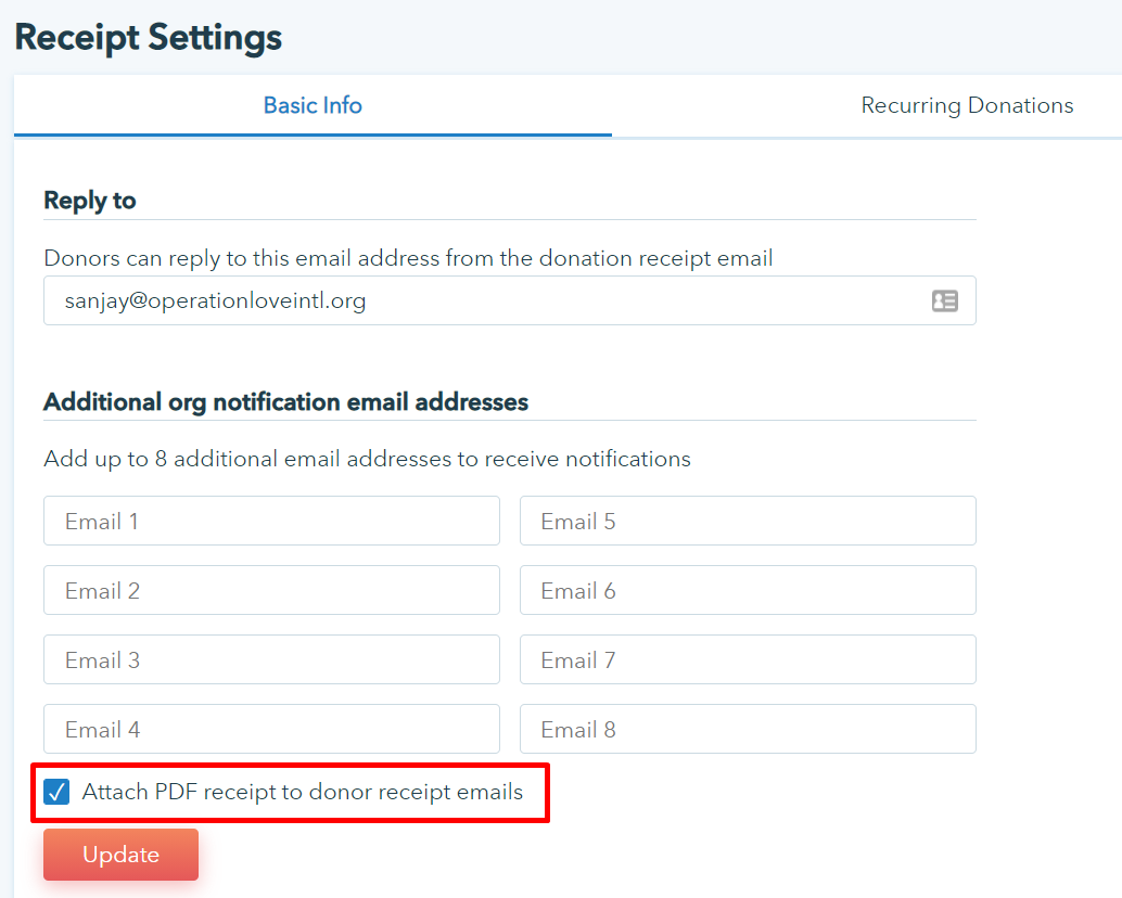 how to print a donor s receipt donorbox